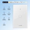 Smart Touch Wall Light Switch with Matter, Tempered-Glass Panel, Neutral