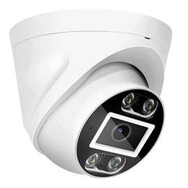 5MP 2.8mm Wide Lens H.265 PoE Security Turret Dome Audio Camera,Outdoor IP67 Weatherproof,AI Color Night Vision,Compatible NVR/RTSP Security Camera