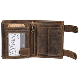 Greenburry BV-1796AC-RFID-25/Chain Vintage RFID Leather Biker Wallet with Chain, brown, Vintage