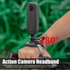 Action Camera Head Strap Magnetic Quick Release 180 Degree Adjustment