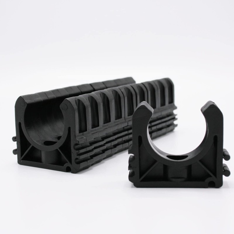 PVC Pipe Clamps Set, 20 mm, Plastic, Pack of 10,