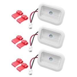 3 Pcs W10843353 W10695459 LED Light Module Components Fit for Whirlpool Kenmore Maytag Refrigerator Replace W11126053 W10660728 W10279030 W11205083