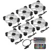 6pcs Computer Case Fan 120mm Ultra Quiet Adjustable Color RGB