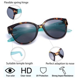 EYEGUARD Gafas De Sol De Lectura Bifocales Lectores De Protección Uv400 Para Gafas De Lectura Cómodas Y Elegantes (Verde +2,25)