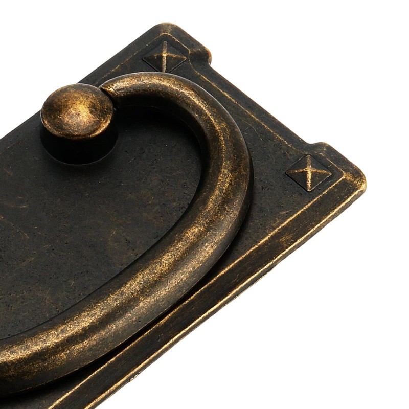 JEUIHAU 6 Pcs Vintage Drawer Ring Pull Handles, Antique Bronze
