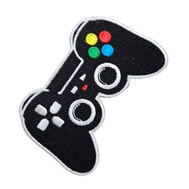 3.5" Embroidered Game Controller Iron On Patch | Decorative Video Game Controller Applique Iron On/Sew On Patches for Clothing, Hats, Clothes, Backpacks, Holes, Jackets, Boys