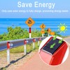Aolyty Solar Strobe Warning Light Sensitive LED Warning Lamp Super