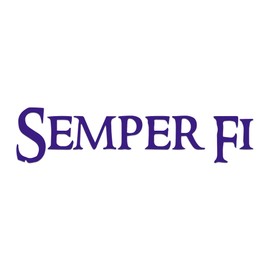 Bargain Max Decals - Semper Fi Marines Sticker Decal Notebook Car Laptop 6" (Purple)