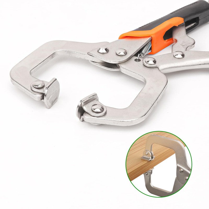 Biugaaufai 6 Pack 6 Inch C-Clamp Locking Pliers with Rubber