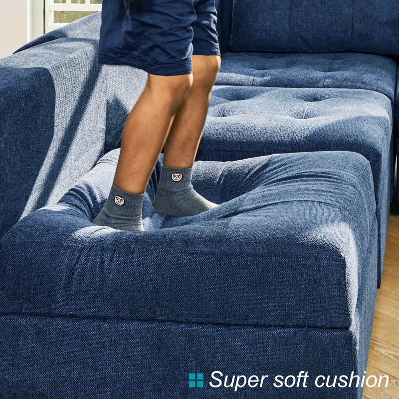 Belffin Ottoman Module with Storage for Modular Sofa Sectional Couch