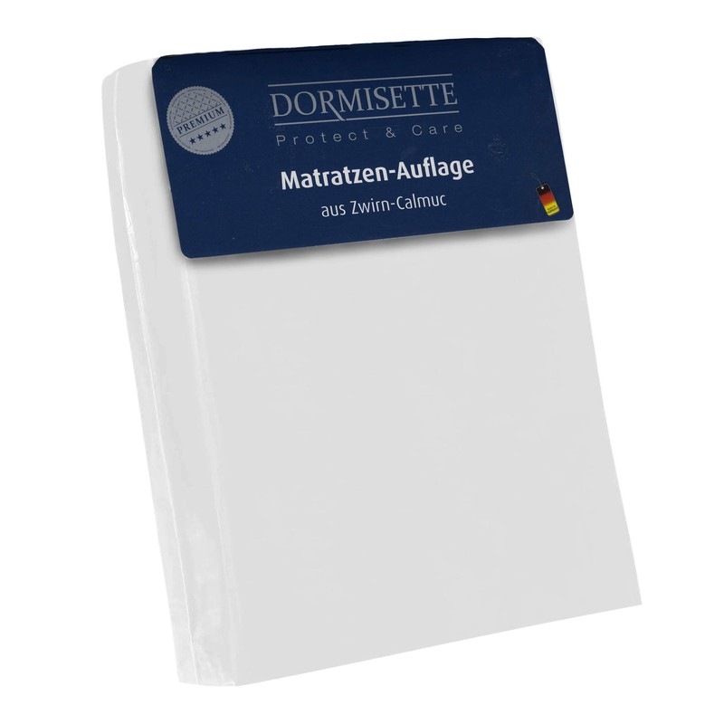 Dormisette Protect & Care Premium Molton Matratzenauflage, 100% Baumwolle, Weiß,