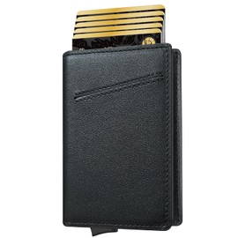 Gitygao Men's Mini Wallet, Small Wallet, Napa Black