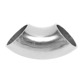 Motoforti 90 Degree Mandrel Bend Elbow Car Modified Exhaust Pipe Tubing Piping 1" Inch OD Thickness 1.2mm/18GA 25x63x1.2mm 201 Stainless Steel Silver Tone