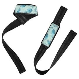 Muñequeras simples de 26 pulgadas, con fondo de color turquesa, antideslizantes, par de correas de gimnasio para levantamiento de pesas, culturismo, levantamiento de potencia, entrenamiento de fuerza