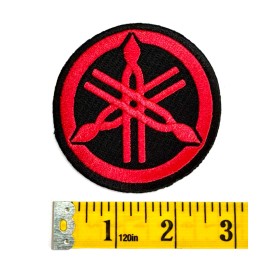 Yamaha Embroidered Patch - Yamaha - Motorcycles - Racing - NEW - Iron-on - Black/Red