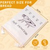 2-Pack Reusable Beeswax Bread Bags for Sourdough & Homemade Bread，Cotton