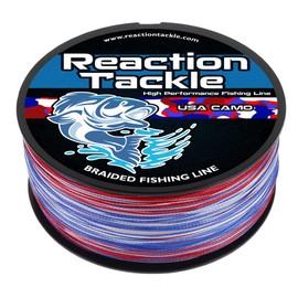 Reaction Tackle Braided Fishing Line USA Camo 80LB 150yd