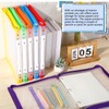 Fulmoon 24 Pcs Zipper Binder 1 Inch 3 Ring Binder