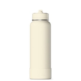 Hydrapeak Botella de agua deportiva aislada de 1.18 litros con popote y tapa para beber, a prueba de fugas y derrames, mantiene las bebidas frías dura