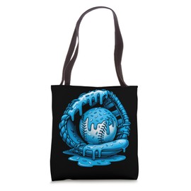 Baseball Ice Cream Dripping Glove Drip Baseball Catcher Kids Tote Bag