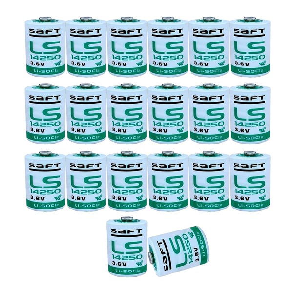 ysywahbydy (20 Pack) LS14250 3.6V 1200mAh C 1/2 AA Lithium-Thionyl