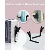 Metal Cat Bookends, 1 Pair Cute Cat Bookends for Shelves