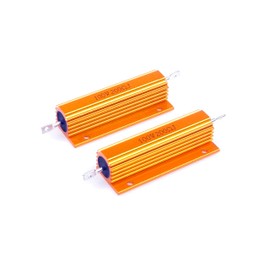 LM YN 100 Watt 200 Ohm 5% Wirewound Resistor Electronic Aluminium Shell Resistors Gold (Pack of 2)