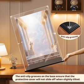 Transparent Dust-Proof Display Case (with Painted Backdrops), Compatible with Zimomo Angel in Clouds & Medium-to-Large Figurines - Collectible Protection & Storage Shield