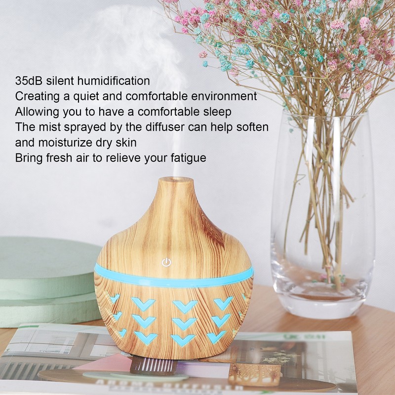 300ml Wood Grain Aroma Diffuser USB Air Purification Aromatherapy Humidifier