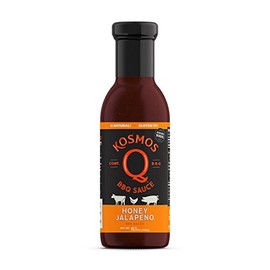 Kosmos Q Honey Jalapeno BBQ Sauce, Sweet and Spicy Flavor, 15.5 oz