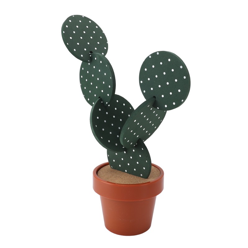 6PCS Cactus Coaster Set Heat Insulation Antislip Multifunctional DIY Funny