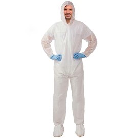 Tiger Tough Products Hazmat Suits Disposable Coverall - Breathable & Comfortable Disposable Coveralls for Men, 2X-Large, 25-Pack