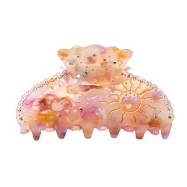 Cloud and Sun Hair Clip,PVC Claw Clip for Women,Women Hair Accessories,Orange