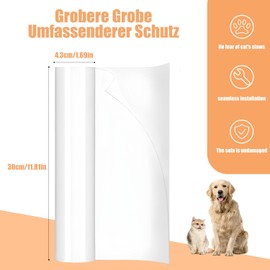 AUSYIWI Cat Scratch Protection Tape 30 x 300 cm Suitable for Leather with 40 Screws and 2 Spatulas Scratch Resistant Transparent Mats for Sofa, Furniture, Doors, Walls, Cats, Furniture, Scratch Film