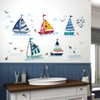 WandSticker4U® - Tile Stickers Sailing Boat Children I Wall Pictures: