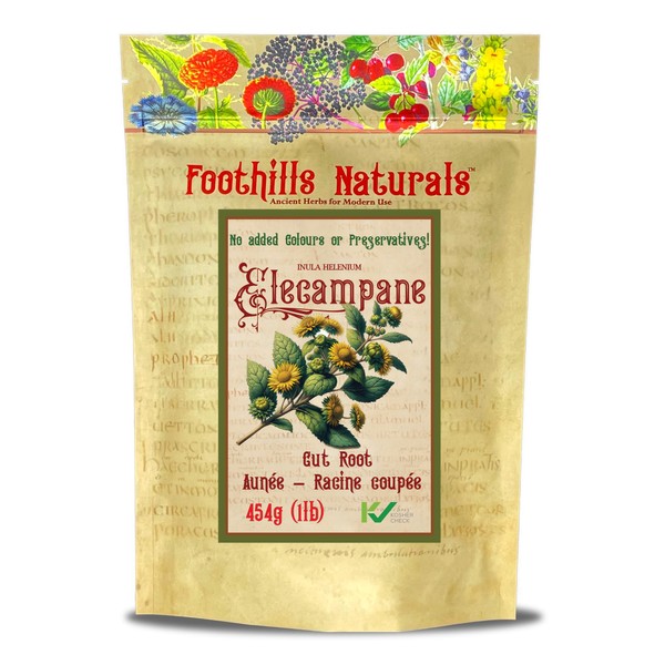 Foothills Naturals Elecampane Root, Cut - 454g / 1 Pound