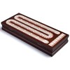 AMEROUS Wooden Cribbage Board Game Set with Magnetic Lock /