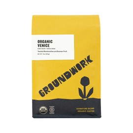 GROUNDWORK Venice Blend Whole Bean Coffee Dark Roast - USDA Organic Signature Blend Whole Coffee Beans - 12oz Bag (Pack of 1)