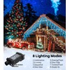 Icicle Outdoor Christmas Lights,460LED 17.5M/57ft Christmas Decorations Lights Plug in,Blue