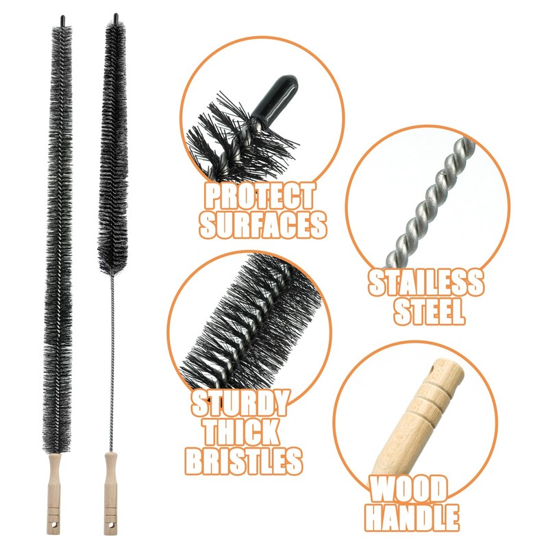 CN1ST 2 Pack Dryer Cleaner Vent Brush,Washing Machine Brush Dryer