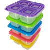 WEEK NINE Bento Snack Boxes - Reusable 4-Compartment Food Containers