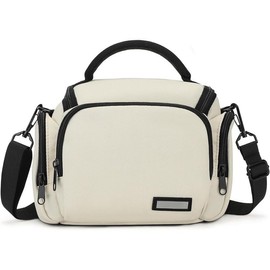Camera Bag DSLR Bag Crossbody Camera Case with Removable Strap Photography Bag for Camera Accessories Women and Men (Beige)