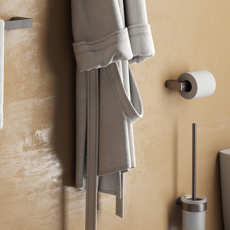 Gedy Pirenei Gun Metal Toilet Roll Holder