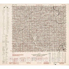 Historic 1945 Wall Map - Korea 1:50,000 - Majon-Ni, 1950 - Series L751 18in x 16in