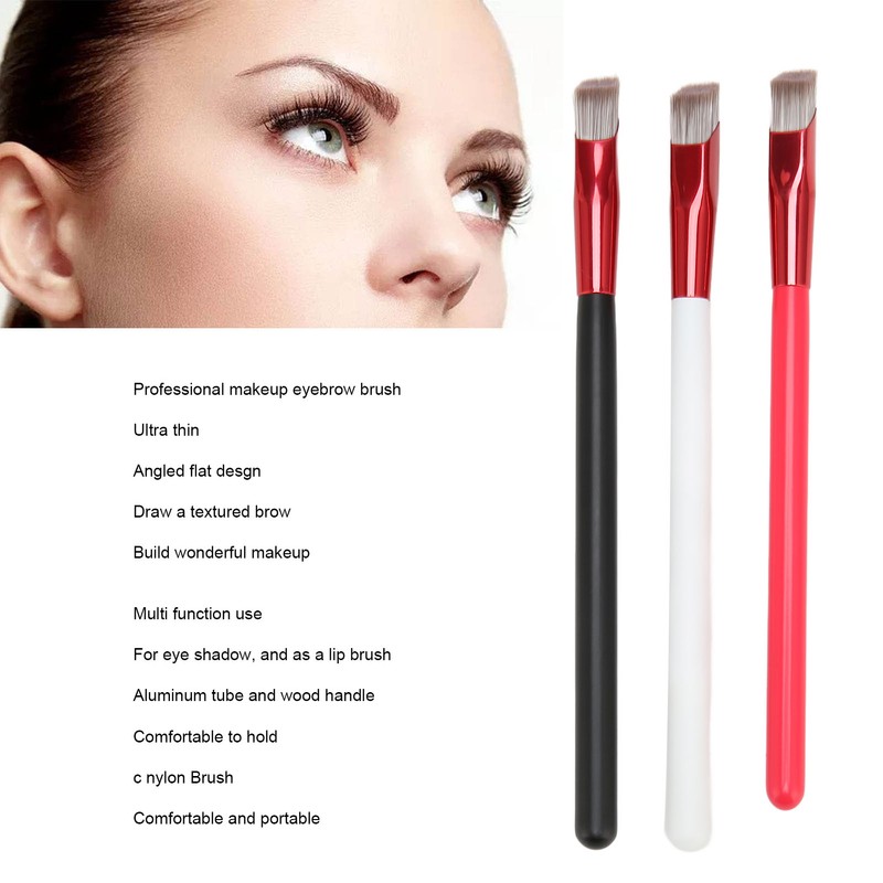 3PCS Brow Concealer Contour Brush Gray Hair Red White Black