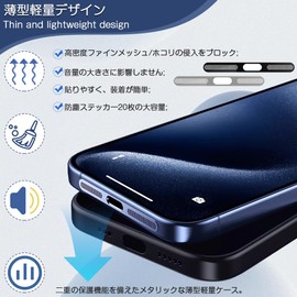 Cover Speaker Dustproof Seal, Set of 20, Dustproof Seal, Dust Guard, Dust Net Sticker, Ultra Thin Design, Charging Port Protection, Dust Prevention, Metal Speakers, Protective Net, Easy Installation,