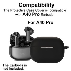 smaate Silicon Case Cover Compatible with XIAOWTEK A40-PRO or SB03 Wireless Earbuds, Protective Skin with Keychain, with Hole for Charging