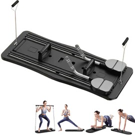 HHWRT Pilates Board, 4 in 1 Multifunctional Core Exercise Equipment, Foldable Fitness Boards Flat Support Board, Multifunctional Pilates Boards for Home Fitness, Core Training, and Strength Exercises