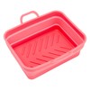 2Pcs Fryer Liner Heat Resistant Silicone Groove Design Easy to