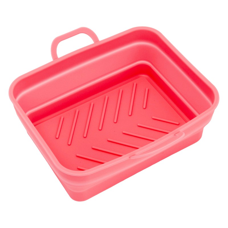 2Pcs Fryer Liner Heat Resistant Silicone Groove Design Easy to